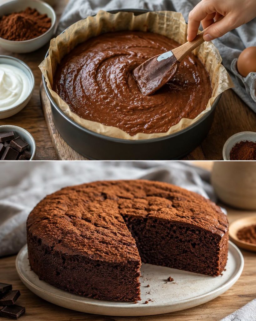 Hoher Kakao-Joghurt-Kuchen – unglaublich saftig, locker & schokoladig